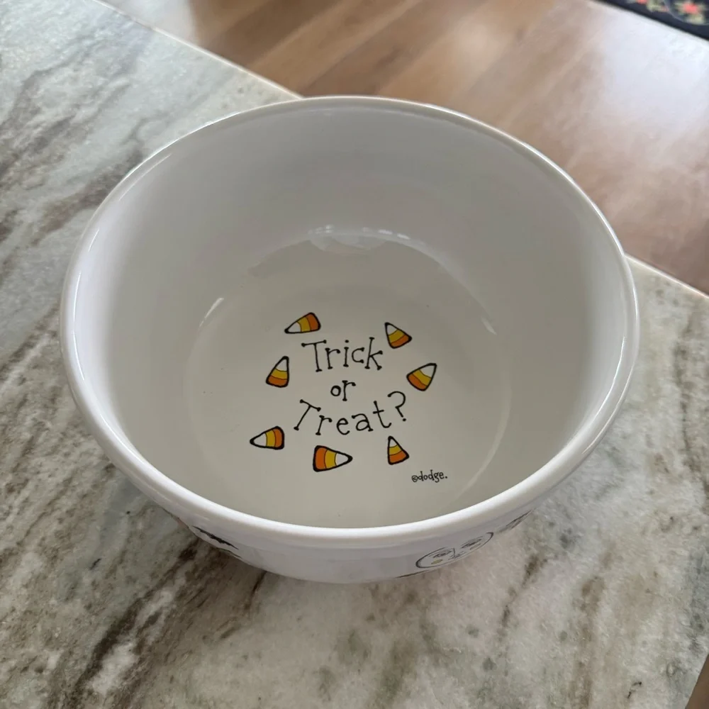 Signature Halloween Trick or Treat Kids Bowl - White with Colorful Characters
